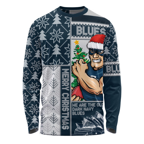 Carlton Long Sleeve T-shirt Merry Christmas Knit Style Festive Spirit