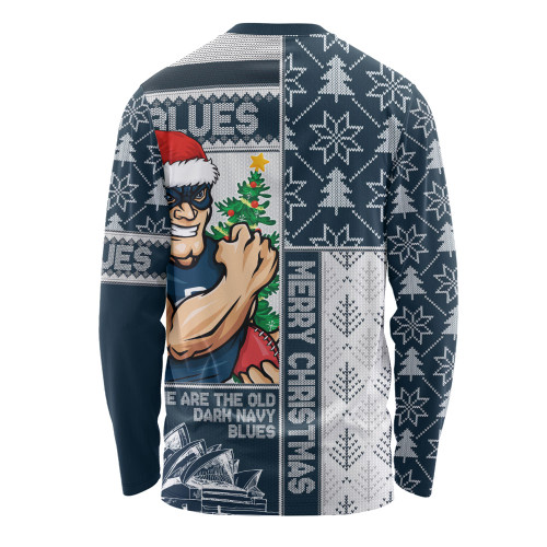 Carlton Long Sleeve T-shirt Merry Christmas Knit Style Festive Spirit