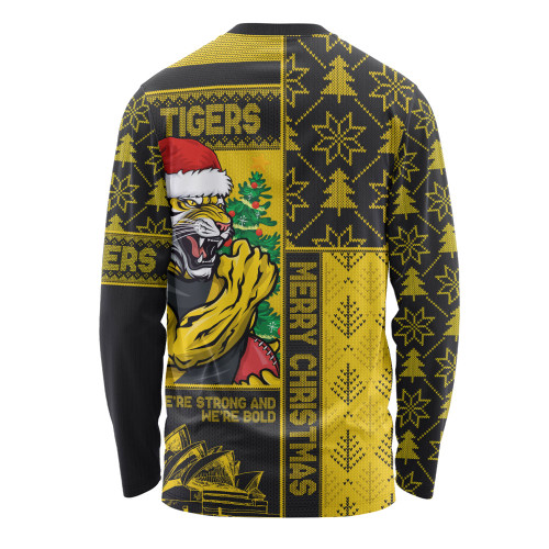 Richmond Long Sleeve T-shirt Merry Christmas Knit Style Festive Spirit Richmond Long Sleeve T-shirt Merry Christmas Knit Style Festive Spirit