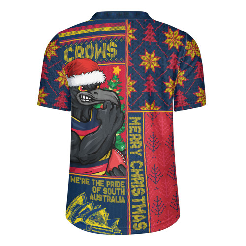 Adelaide Crows Rugby Jersey Merry Christmas Knit Style Festive Spirit