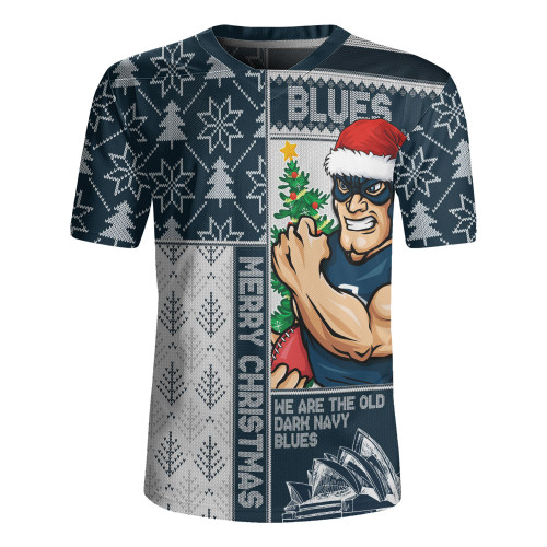 Carlton Rugby Jersey Merry Christmas Knit Style Festive Spirit