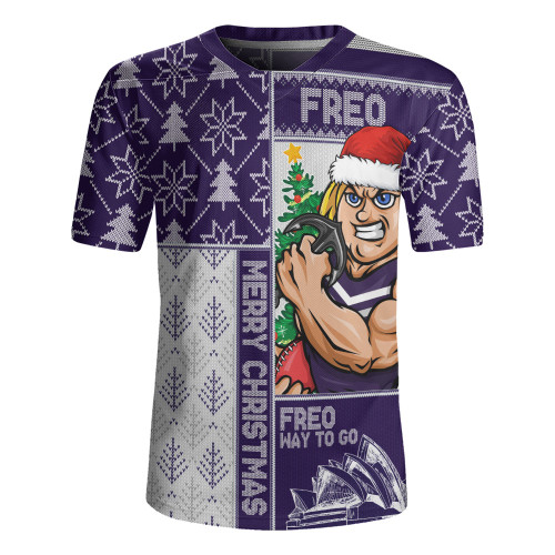 Fremantle Rugby Jersey Merry Christmas Knit Style Festive Spirit