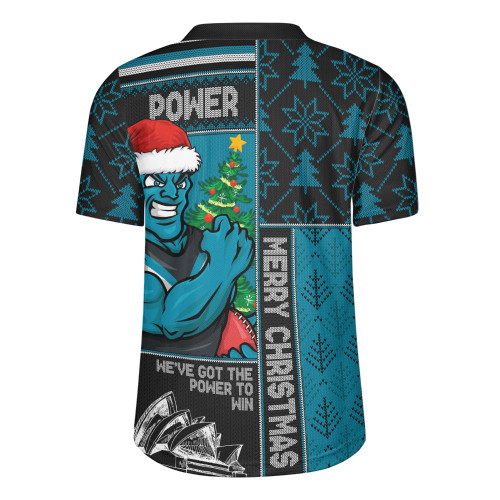 Port Adelaide Rugby Jersey Merry Christmas Knit Style Festive Spirit