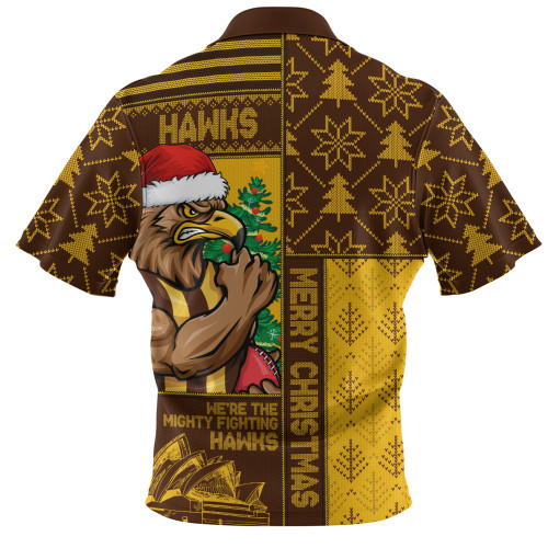 Hawthorn Zip Polo Shirt Merry Christmas Knit Style Festive Spirit Hawthorn Zip Polo Shirt Merry Christmas Knit Style Festive Spirit