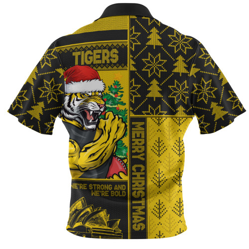 Richmond Zip Polo Shirt Merry Christmas Knit Style Festive Spirit