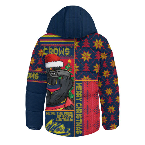 Adelaide Crows Hooded Padded Jacket Merry Christmas Knit Style Festive Spirit Adelaide Crows Hooded Padded Jacket Merry Christmas Knit Style Festive Spirit