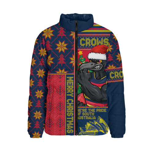 Adelaide Crows Padded Jacket Merry Christmas Knit Style Festive Spirit