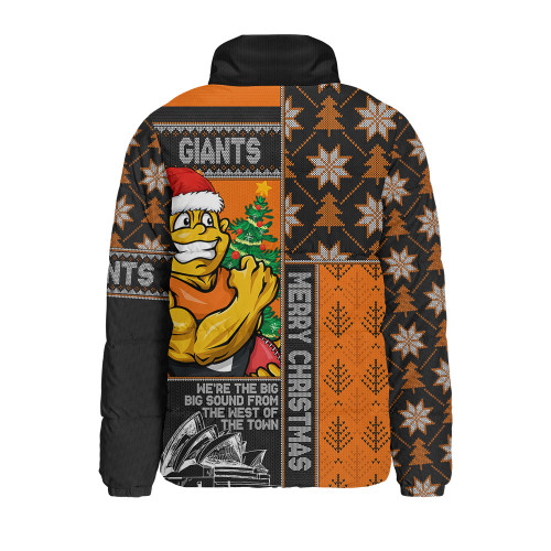 GWS GIANTS Padded Jacket Merry Christmas Knit Style Festive Spirit GWS GIANTS Padded Jacket Merry Christmas Knit Style Festive Spirit