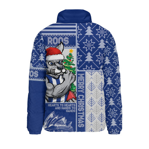 North Melbourne Padded Jacket Merry Christmas Knit Style Festive Spirit