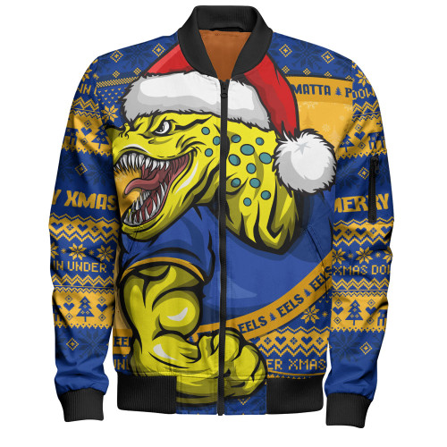 Parramatta Eels Bomber Jacket Ugly Knit Style For Christmas Game Fans