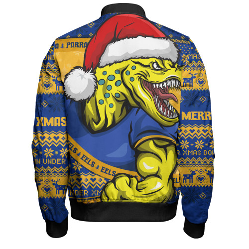 Parramatta Eels Bomber Jacket Ugly Knit Style For Christmas Game Fans Parramatta Eels Bomber Jacket Ugly Knit Style For Christmas Game Fans