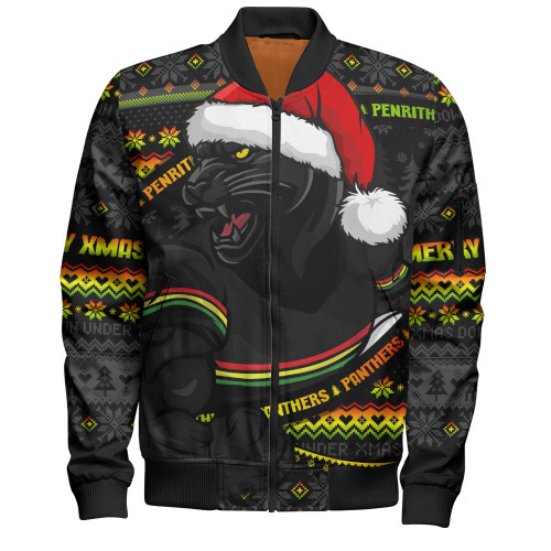 Penrith Panthers Bomber Jacket Ugly Knit Style For Christmas Game Fans