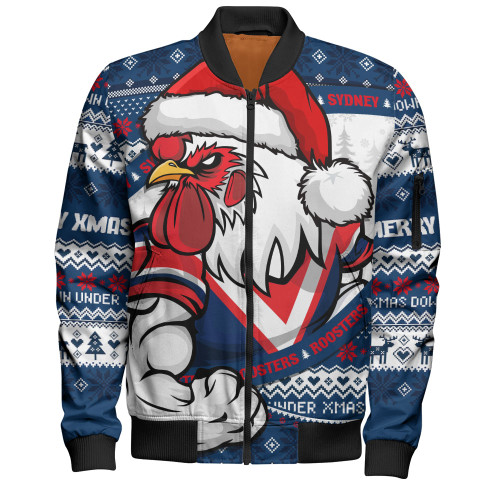 Sydney Roosters Bomber Jacket Ugly Knit Style For Christmas Game Fans