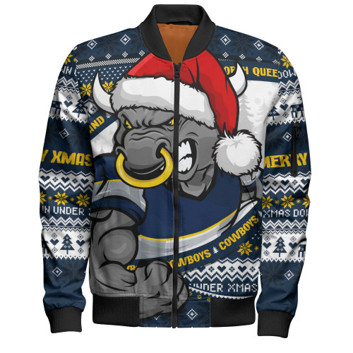 North Queensland Cowboys Bomber Jacket Ugly Knit Style For Christmas Game Fans