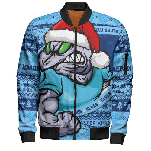 New South Wales Blues Bomber Jacket Ugly Knit Style For Christmas Game Fans