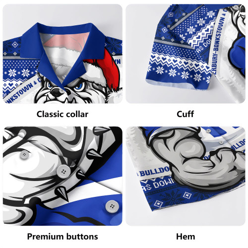 Canterbury-Bankstown Bulldogs Hawaiian Shirt Ugly Knit Style For Christmas Game Fans