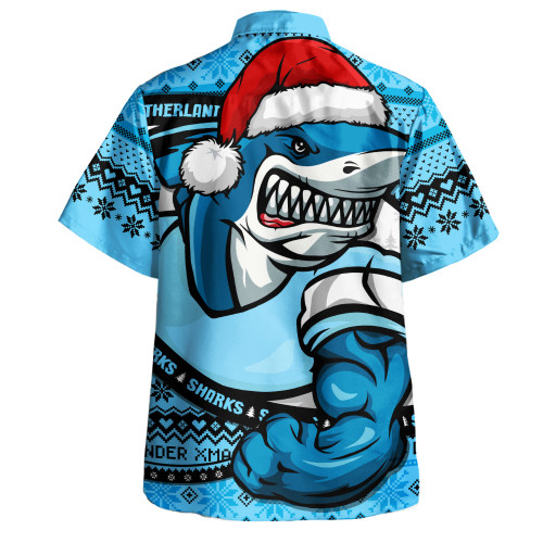 Cronulla-Sutherland Sharks Hawaiian Shirt Ugly Knit Style For Christmas Game Fans Cronulla-Sutherland Sharks Hawaiian Shirt Ugly Knit Style For Christmas Game Fans
