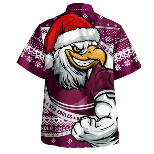 Manly Warringah Sea Eagles Hawaiian Shirt Ugly Knit Style For Christmas Game Fans
