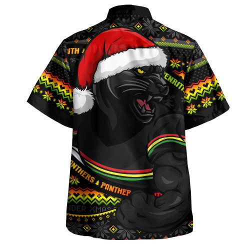 Penrith Panthers Hawaiian Shirt Ugly Knit Style For Christmas Game Fans