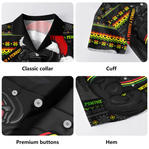 Penrith Panthers Hawaiian Shirt Ugly Knit Style For Christmas Game Fans