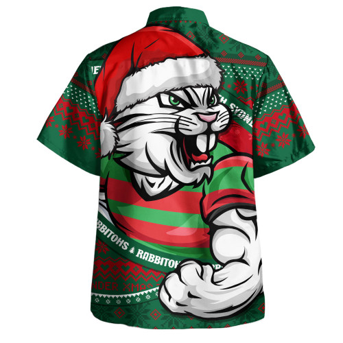 South Sydney Rabbitohs Hawaiian Shirt Ugly Knit Style For Christmas Game Fans South Sydney Rabbitohs Hawaiian Shirt Ugly Knit Style For Christmas Game Fans