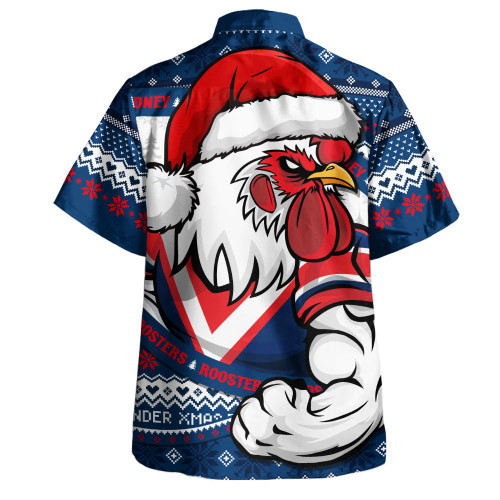Sydney Roosters Hawaiian Shirt Ugly Knit Style For Christmas Game Fans