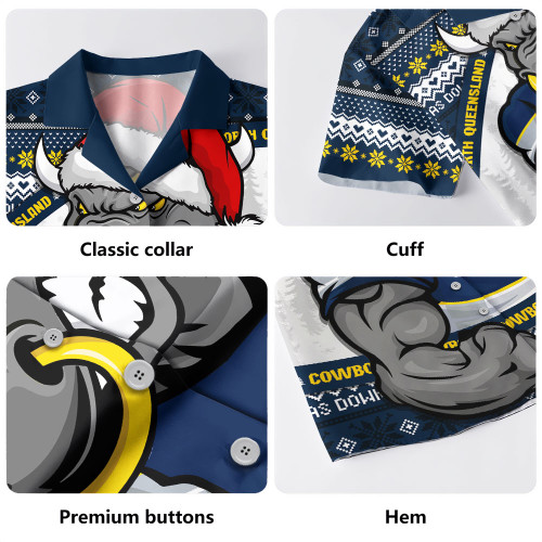 North Queensland Cowboys Hawaiian Shirt Ugly Knit Style For Christmas Game Fans