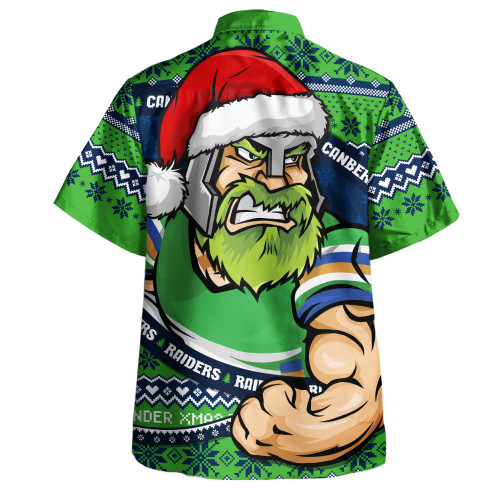 Canberra Raiders Hawaiian Shirt Ugly Knit Style For Christmas Game Fans