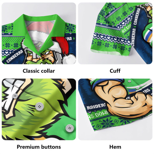 Canberra Raiders Hawaiian Shirt Ugly Knit Style For Christmas Game Fans Canberra Raiders Hawaiian Shirt Ugly Knit Style For Christmas Game Fans