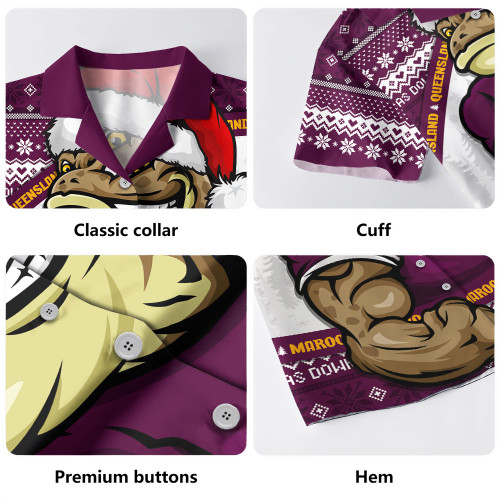 Queensland Maroons Hawaiian Shirt Ugly Knit Style For Christmas Game Fans Queensland Maroons Hawaiian Shirt Ugly Knit Style For Christmas Game Fans