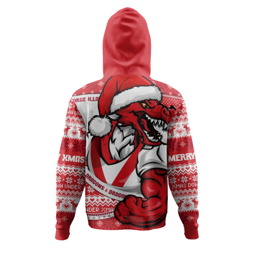 St. George Illawarra Dragons Hoodie Ugly Knit Style For Christmas Game Fans St. George Illawarra Dragons Hoodie Ugly Knit Style For Christmas Game Fans