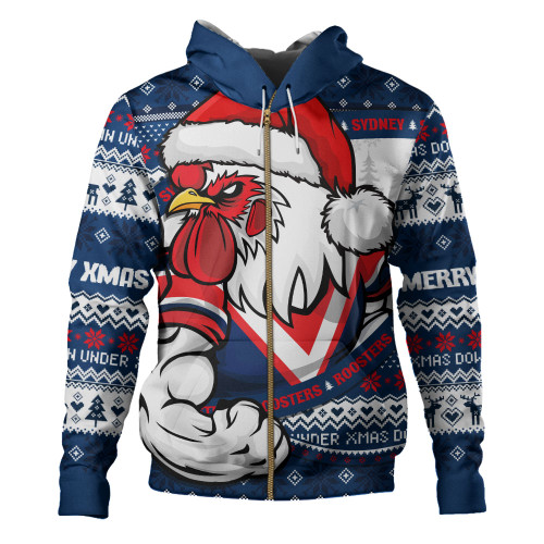 Sydney Roosters Hoodie Ugly Knit Style For Christmas Game Fans