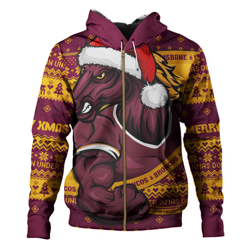 Brisbane Broncos Hoodie Ugly Knit Style For Christmas Game Fans Brisbane Broncos Hoodie Ugly Knit Style For Christmas Game Fans
