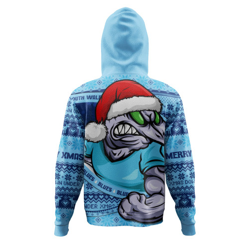 New South Wales Blues Hoodie Ugly Knit Style For Christmas Game Fans