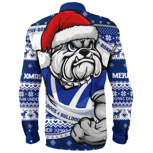 Canterbury-Bankstown Bulldogs Long Sleeve Shirt Ugly Knit Style For Christmas Game Fans Canterbury-Bankstown Bulldogs Long Sleeve Shirt Ugly Knit Style For Christmas Game Fans
