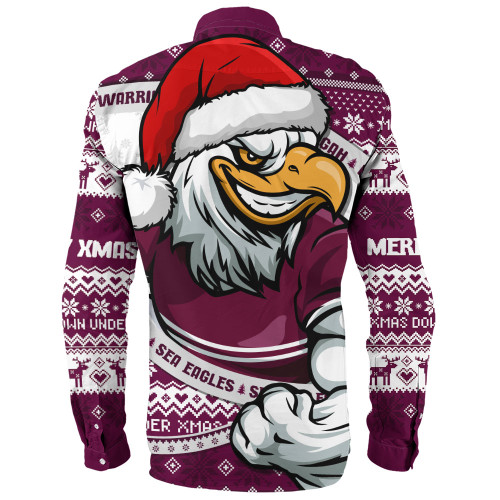 Manly Warringah Sea Eagles Long Sleeve Shirt Ugly Knit Style For Christmas Game Fans Manly Warringah Sea Eagles Long Sleeve Shirt Ugly Knit Style For Christmas Game Fans