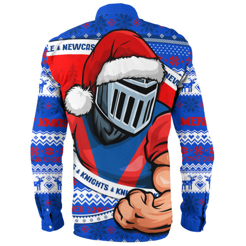 Newcastle Knights Long Sleeve Shirt Ugly Knit Style For Christmas Game Fans Newcastle Knights Long Sleeve Shirt Ugly Knit Style For Christmas Game Fans
