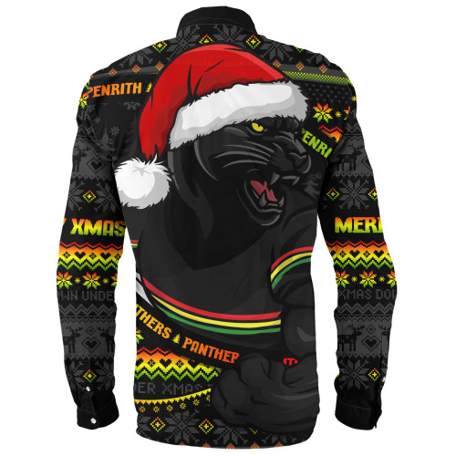 Penrith Panthers Long Sleeve Shirt Ugly Knit Style For Christmas Game Fans Penrith Panthers Long Sleeve Shirt Ugly Knit Style For Christmas Game Fans