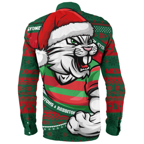 South Sydney Rabbitohs Long Sleeve Shirt Ugly Knit Style For Christmas Game Fans