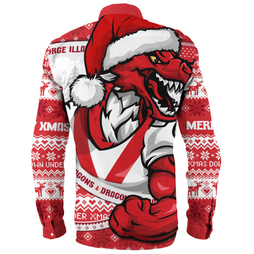 St. George Illawarra Dragons Long Sleeve Shirt Ugly Knit Style For Christmas Game Fans St. George Illawarra Dragons Long Sleeve Shirt Ugly Knit Style For Christmas Game Fans