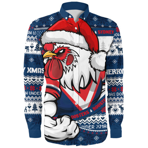 Sydney Roosters Long Sleeve Shirt Ugly Knit Style For Christmas Game Fans