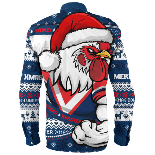 Sydney Roosters Long Sleeve Shirt Ugly Knit Style For Christmas Game Fans