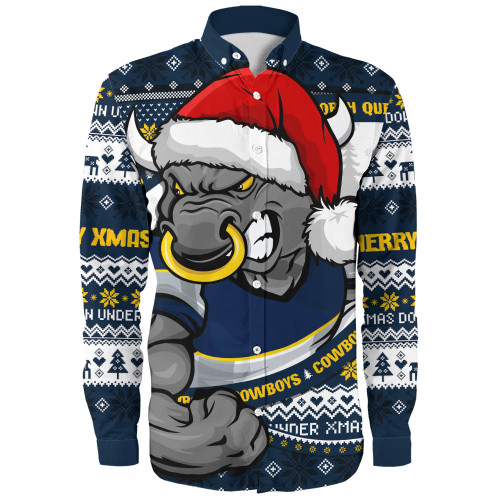 North Queensland Cowboys Long Sleeve Shirt Ugly Knit Style For Christmas Game Fans