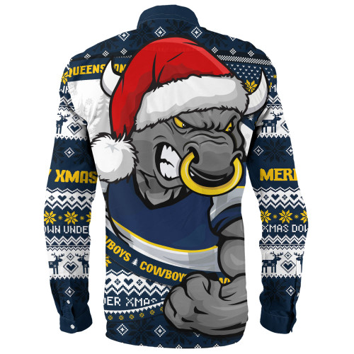 North Queensland Cowboys Long Sleeve Shirt Ugly Knit Style For Christmas Game Fans