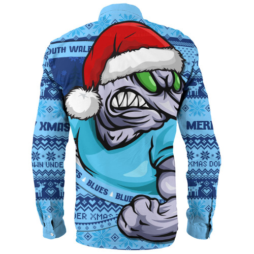 New South Wales Blues Long Sleeve Shirt Ugly Knit Style For Christmas Game Fans