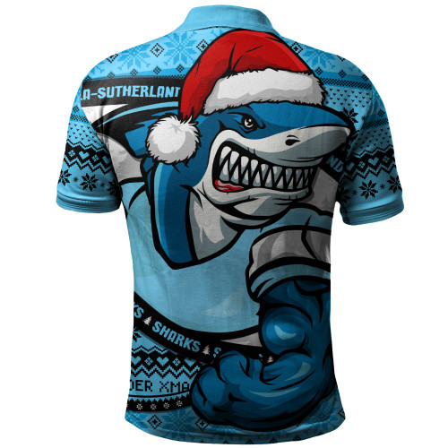 Cronulla-Sutherland Sharks Polo Shirt Ugly Knit Style For Christmas Game Fans