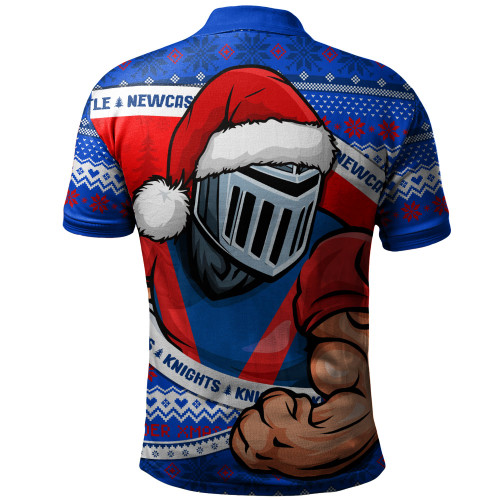 Newcastle Knights Polo Shirt Ugly Knit Style For Christmas Game Fans