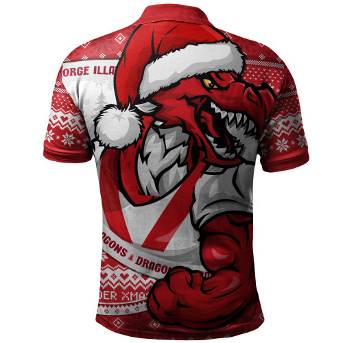 St. George Illawarra Dragons Polo Shirt Ugly Knit Style For Christmas Game Fans St. George Illawarra Dragons Polo Shirt Ugly Knit Style For Christmas Game Fans