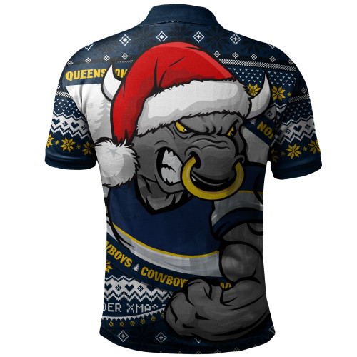North Queensland Cowboys Polo Shirt Ugly Knit Style For Christmas Game Fans