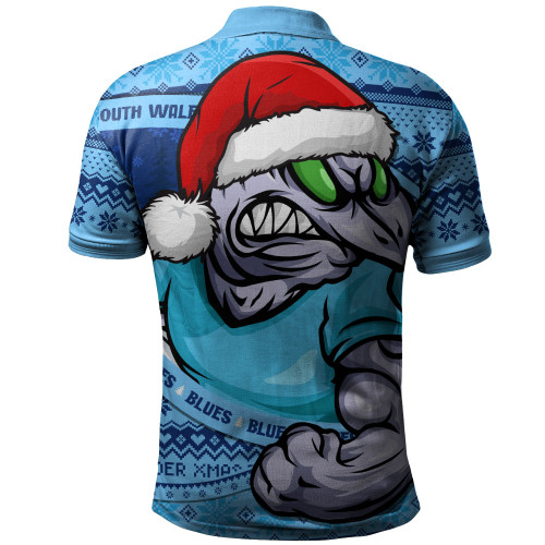 New South Wales Blues Polo Shirt Ugly Knit Style For Christmas Game Fans